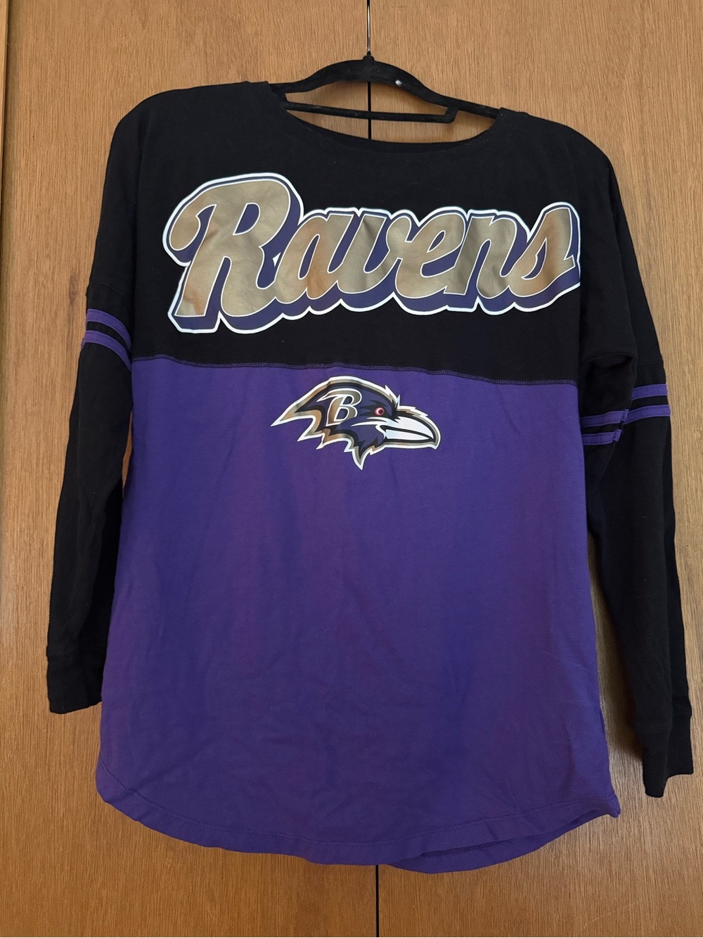 Baltimore Ravens Colorblock women’s Long-Sleeve Shirt - Medium